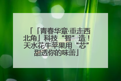 「青春华章·重走西北角」科技“智”造！天水花牛苹果用“芯”甜透你的味蕾