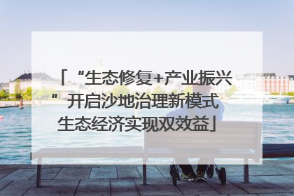 “生态修复+产业振兴”开启沙地治理新模式 生态经济实现双效益