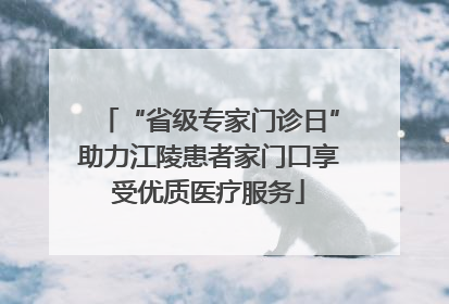 “省级专家门诊日”助力江陵患者家门口享受优质医疗服务