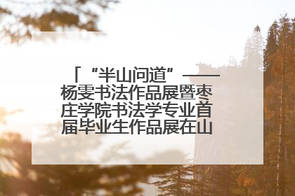 “半山问道”——杨雯书法作品展暨枣庄学院书法学专业首届毕业生作品展在山东省文化馆开幕