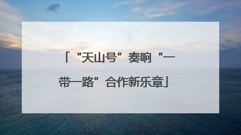 “天山号”奏响“一带一路”合作新乐章