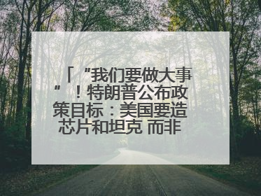 “我们要做大事”！特朗普公布政策目标：美国要造芯片和坦克 而非T恤袜子