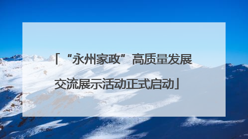 “永州家政”高质量发展交流展示活动正式启动