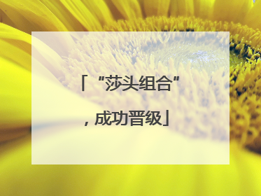 “莎头组合”，成功晋级