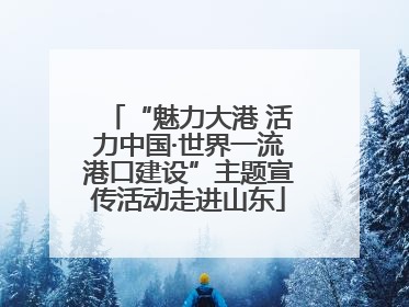 “魅力大港 活力中国·世界一流港口建设”主题宣传活动走进山东