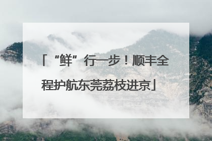 “鲜”行一步！顺丰全程护航东莞荔枝进京
