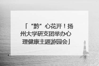 “黔”心花开！扬州大学研支团举办心理健康主题游园会