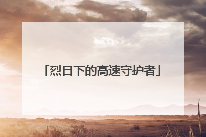 烈日下的高速守护者