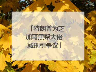 特朗普为芝加哥黑帮大佬减刑引争议