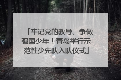 牢记党的教导、争做强国少年！青岛举行示范性少先队入队仪式
