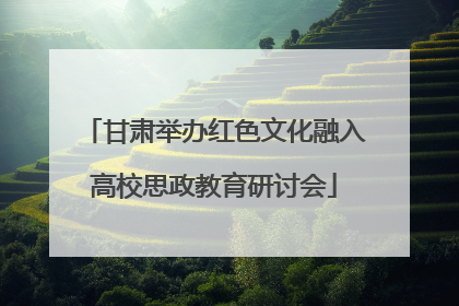 甘肃举办红色文化融入高校思政教育研讨会