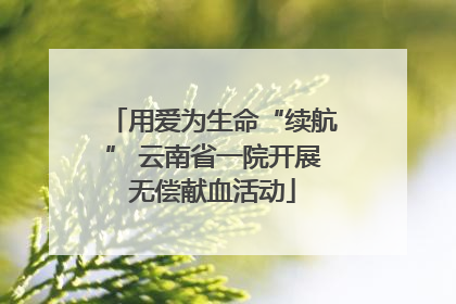 用爱为生命“续航” 云南省一院开展无偿献血活动