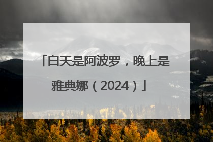 白天是阿波罗，晚上是雅典娜（2024）