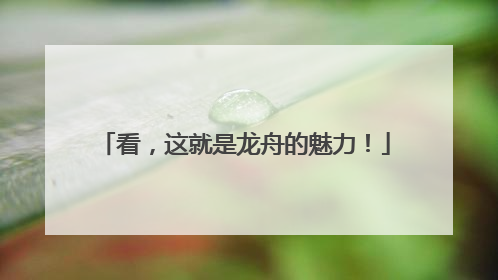 看，这就是龙舟的魅力！