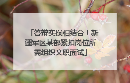 答辩实操相结合！新疆军区某部紧扣岗位所需组织文职面试