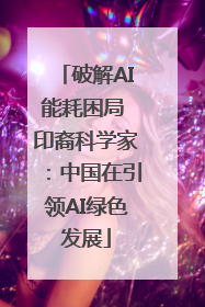 破解AI能耗困局 印裔科学家：中国在引领AI绿色发展