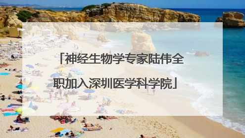 神经生物学专家陆伟全职加入深圳医学科学院