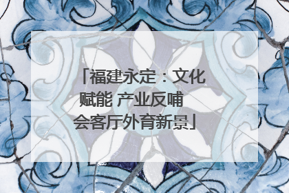 福建永定：文化赋能 产业反哺 会客厅外育新景