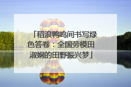 稻浪鸭鸣间书写绿色答卷：全国劳模田淑娴的田野振兴梦