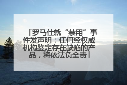 罗马仕就“禁用”事件发声明：任何经权威机构鉴定存在缺陷的产品，将依法负全责