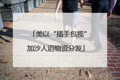 美以“插手包揽”加沙人道物资分发