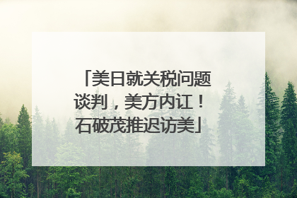 美日就关税问题谈判，美方内讧！石破茂推迟访美