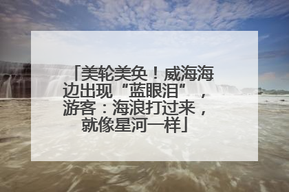 美轮美奂！威海海边出现“蓝眼泪”，游客：海浪打过来，就像星河一样