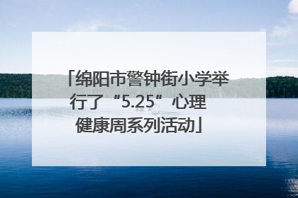 绵阳市警钟街小学举行了“5.25”心理健康周系列活动