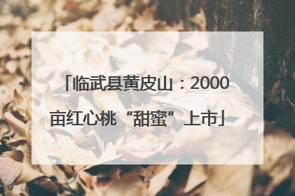 临武县黄皮山：2000亩红心桃“甜蜜”上市