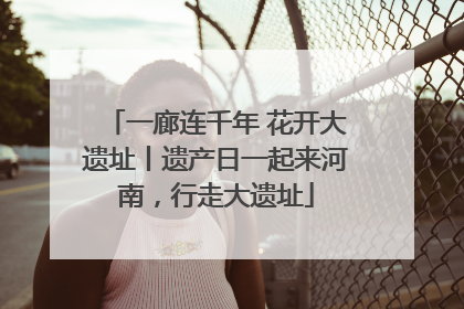 一廊连千年 花开大遗址丨遗产日一起来河南，行走大遗址
