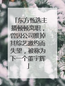 东方甄选主播顿顿离职，曾因公司推掉其综艺邀约而失望，被称为下一个董宇辉