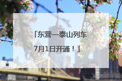 东营—泰山列车7月1日开通！