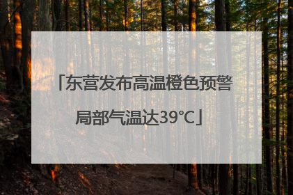 东营发布高温橙色预警 局部气温达39℃