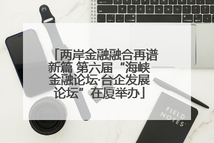两岸金融融合再谱新篇 第六届“海峡金融论坛·台企发展论坛”在厦举办