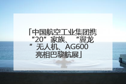 中国航空工业集团携“20”家族、“翼龙”无人机、AG600亮相巴黎航展