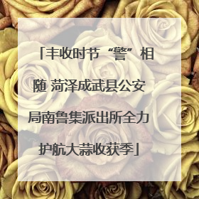 丰收时节“警”相随 菏泽成武县公安局南鲁集派出所全力护航大蒜收获季