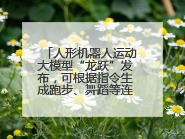 人形机器人运动大模型“龙跃”发布，可根据指令生成跑步、舞蹈等连贯动作