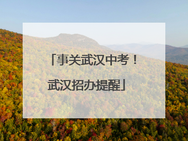 事关武汉中考！武汉招办提醒