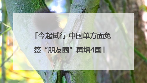 今起试行 中国单方面免签“朋友圈”再增4国