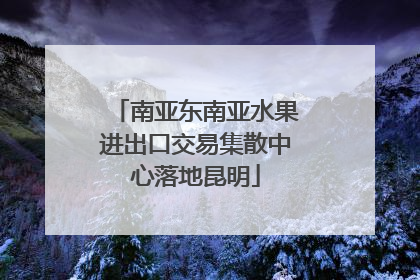 南亚东南亚水果进出口交易集散中心落地昆明