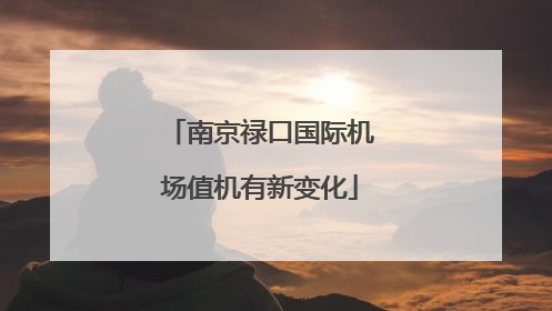 南京禄口国际机场值机有新变化