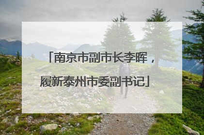南京市副市长李晖，履新泰州市委副书记