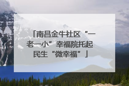 南昌金牛社区“一老一小”幸福院托起民生“微幸福”