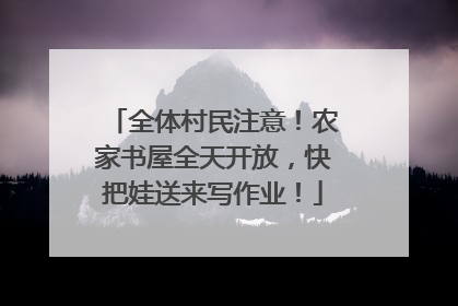 全体村民注意！农家书屋全天开放，快把娃送来写作业！