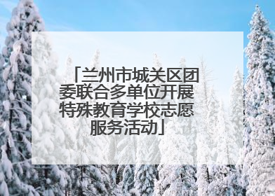 兰州市城关区团委联合多单位开展特殊教育学校志愿服务活动