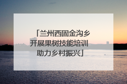 兰州西固金沟乡开展果树技能培训 助力乡村振兴
