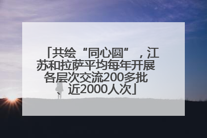 共绘“同心圆”，江苏和拉萨平均每年开展各层次交流200多批、近2000人次