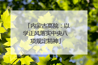内蒙古高院：以学正风落实中央八项规定精神