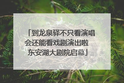 到龙泉驿不只看演唱会还能看戏剧演出啦 东安湖大剧院启幕