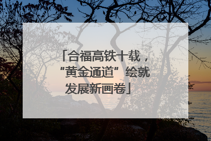 合福高铁十载，“黄金通道”绘就发展新画卷
